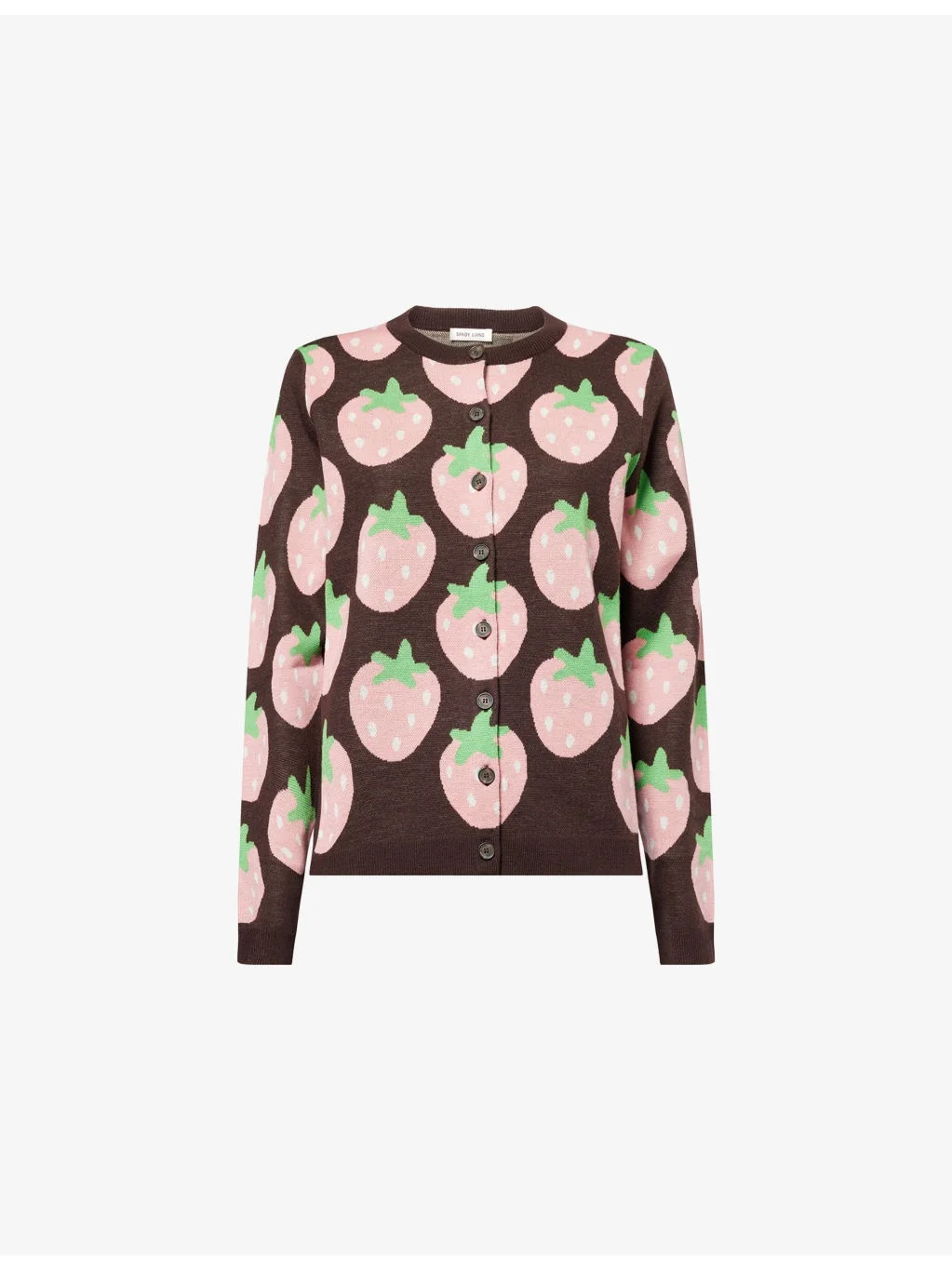 Eddie Strawberry Merino-Wool Knitted Cardigan - 1