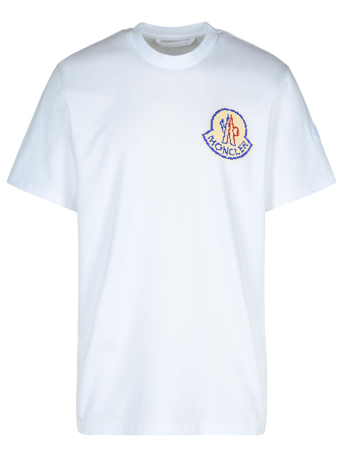 Moncler White Cotton T-Shirt Man - 1