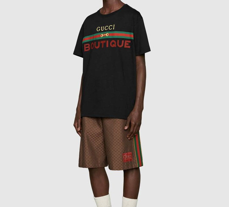 GUCCI Gucci Boutique Printing Loose Short Sleeve Black 548334-XJCKY-1082 outlook