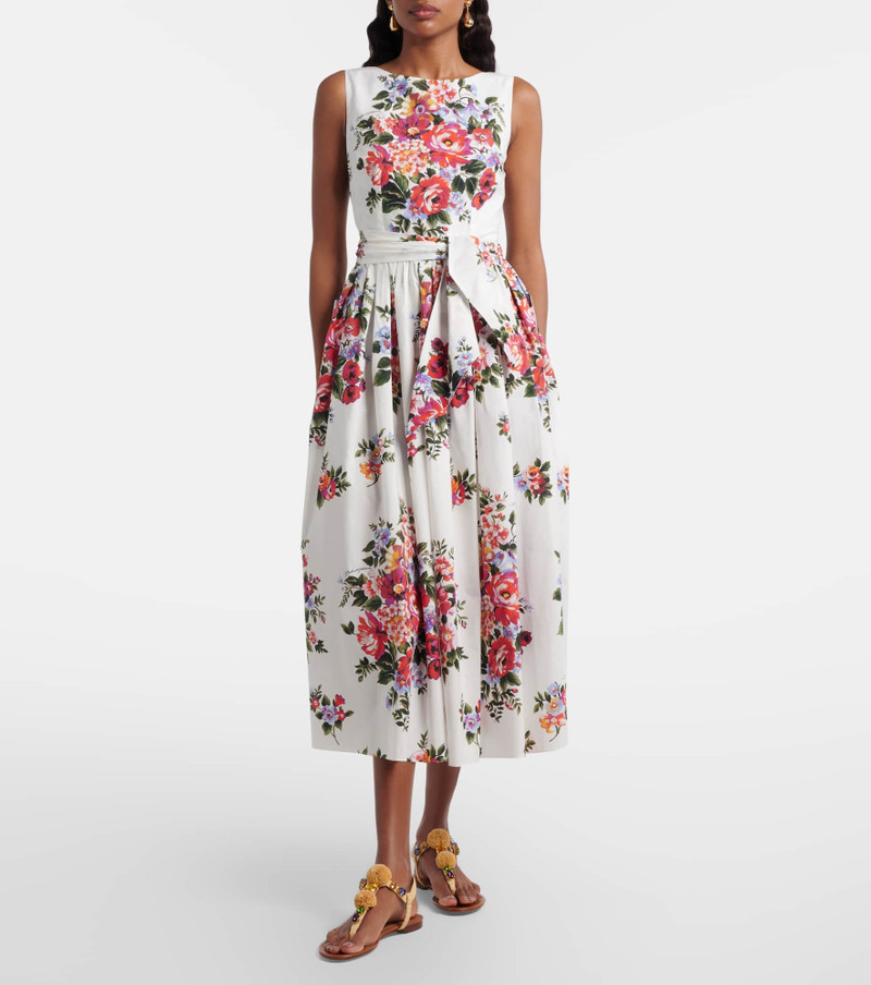 Dolce & Gabbana Floral cotton midi dress outlook