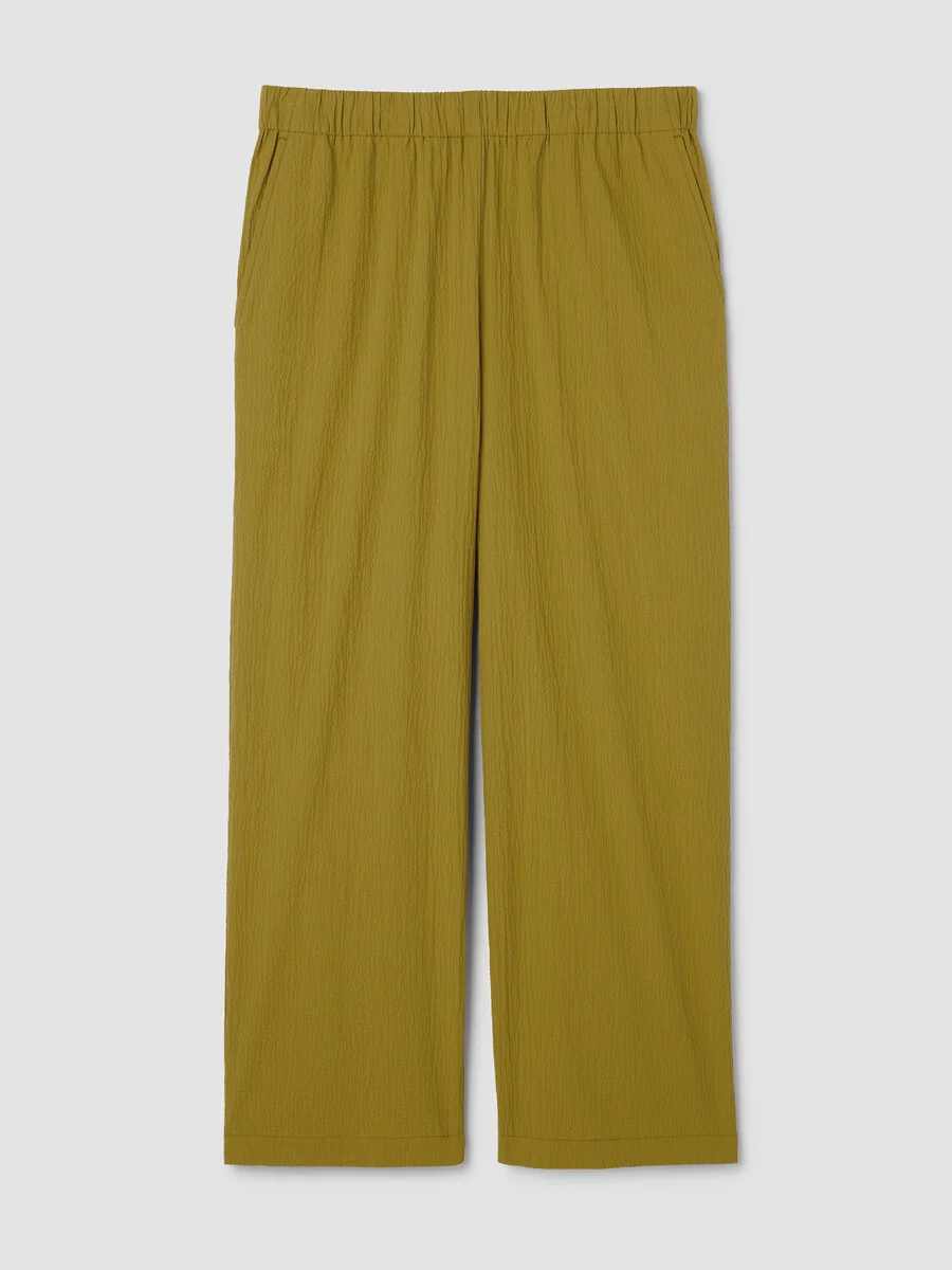 Organic Cotton Pucker Wide-Leg Pant - 1