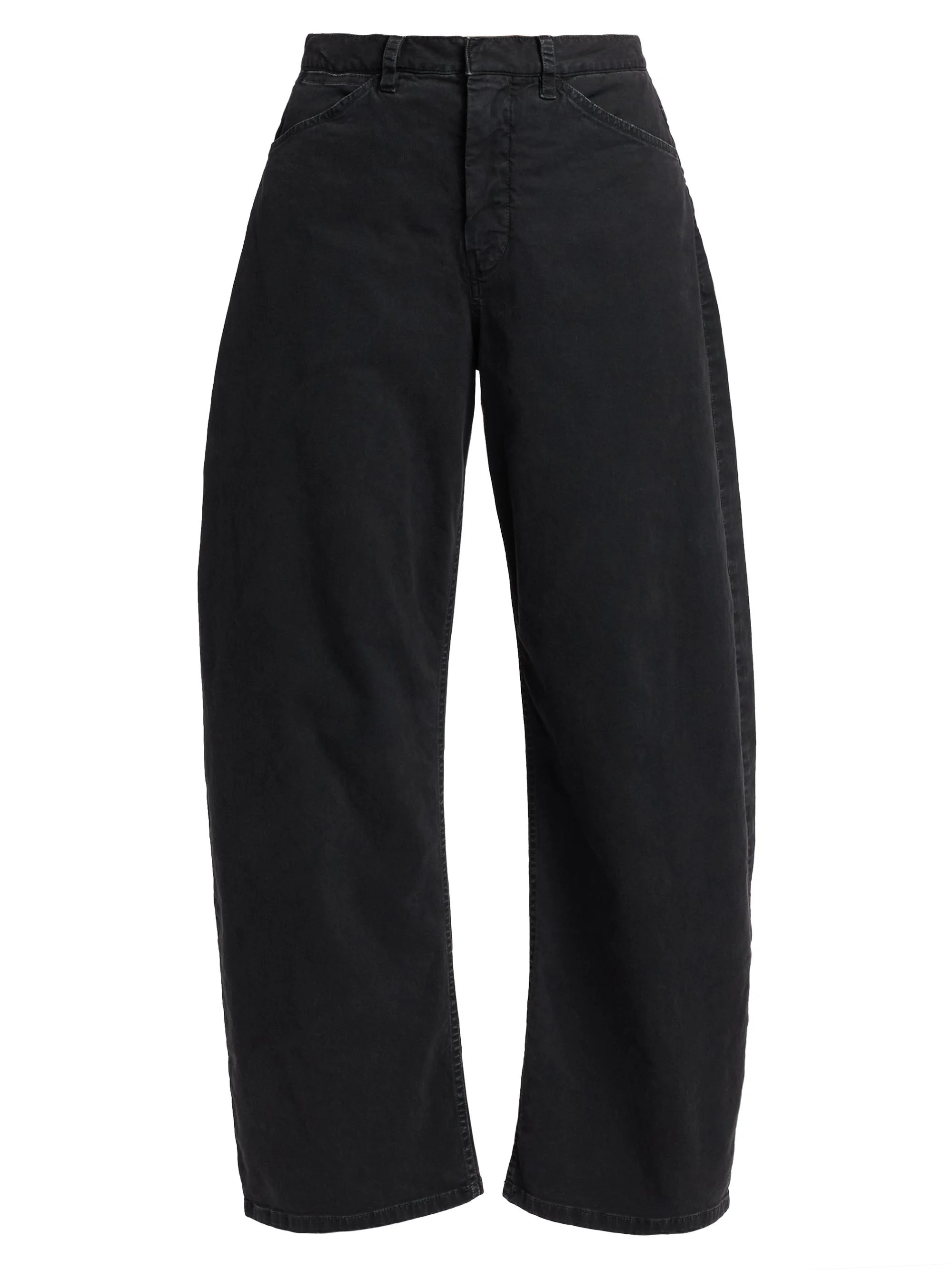 Women's Tribeca Cotton Mid-Rise Barrel Pants - Carbon - 1