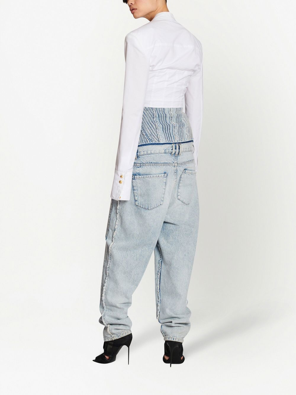 cropped cotton blouse - 3