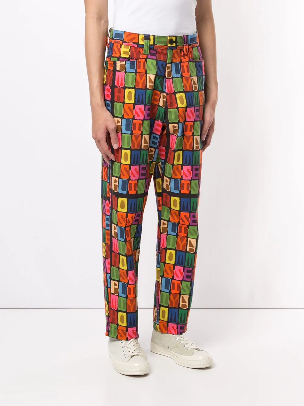 logo print monogram trousers - 3