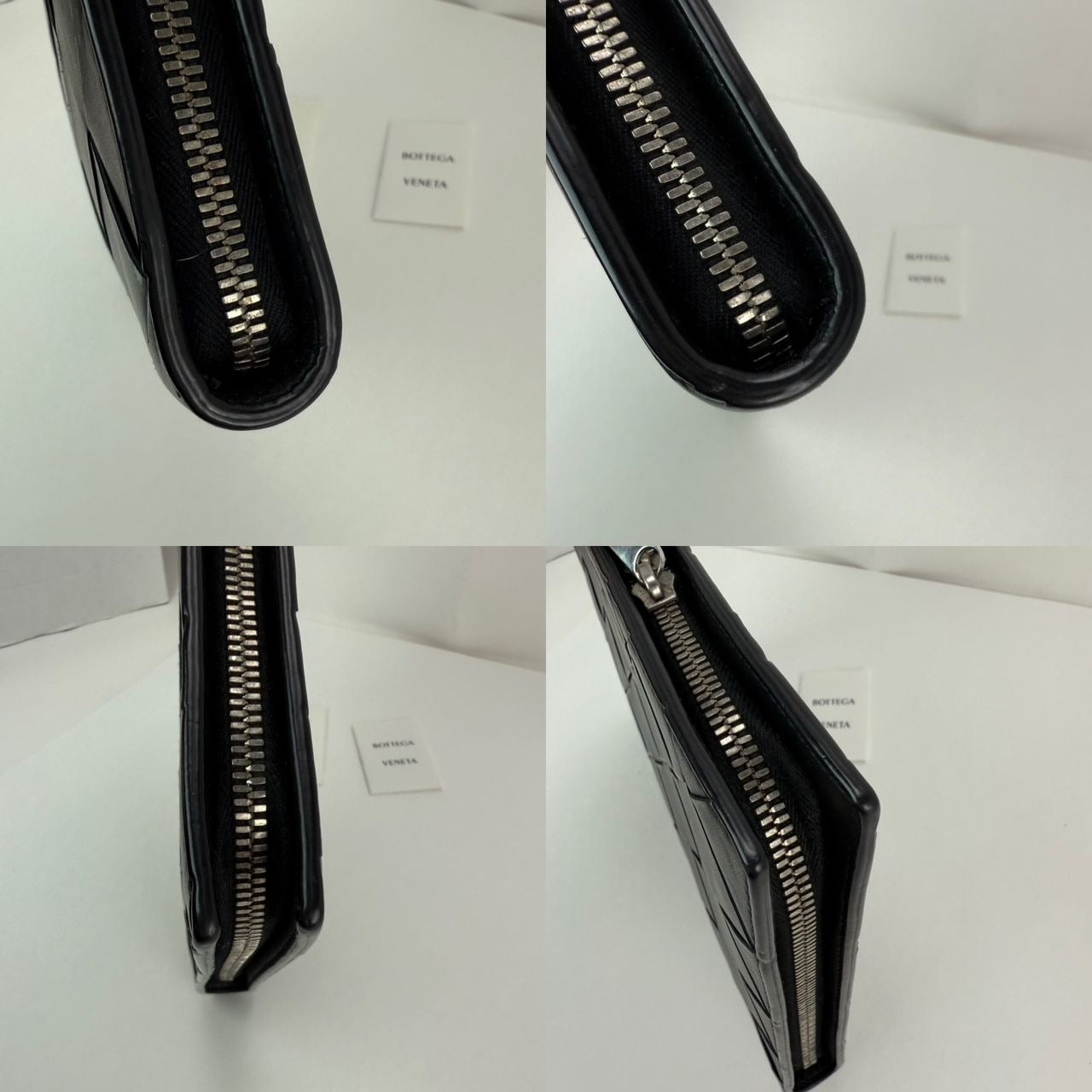 Bottega Veneta Black Leather Maxi Intreciato Document Case Wristlet Clutch Bag - 4