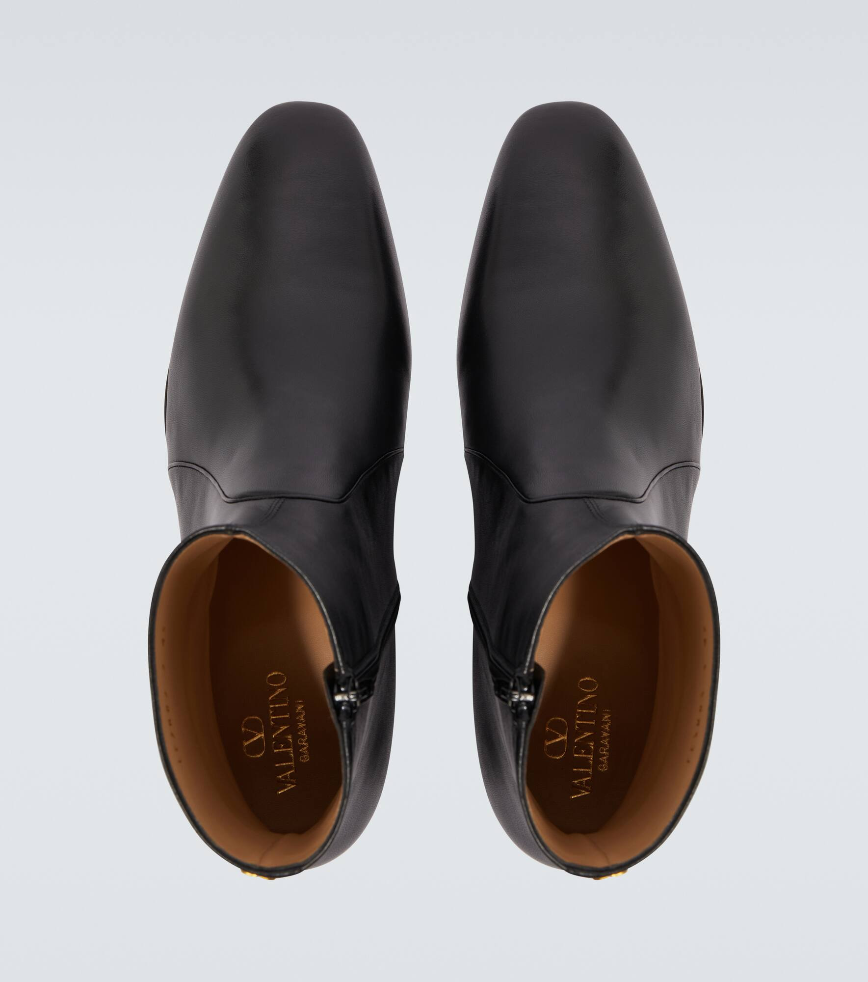 VLogo leather ankle boots - 4