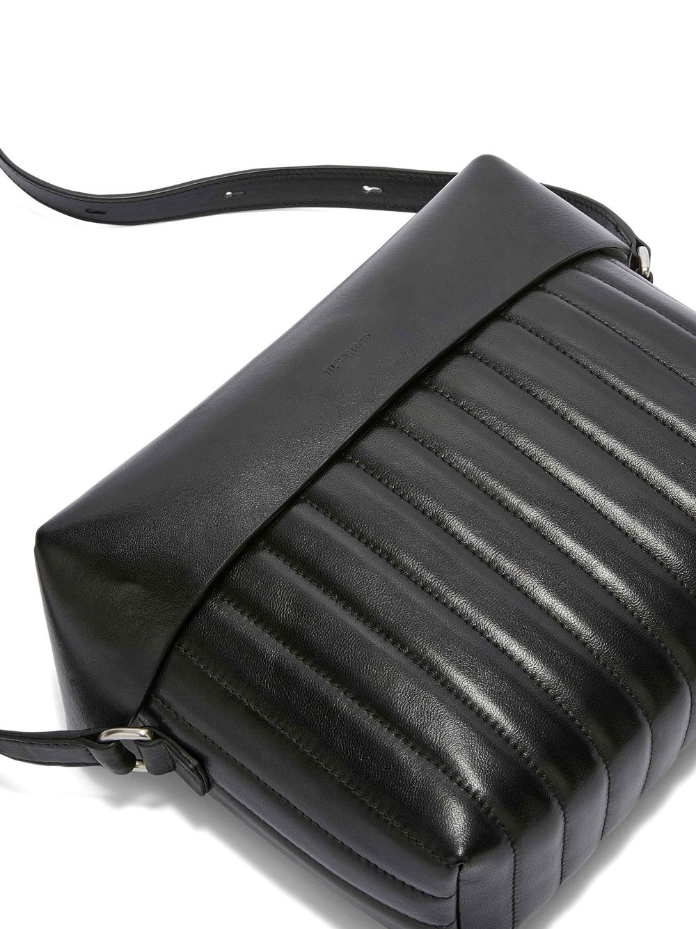 panelled leather shoulder bag - 4