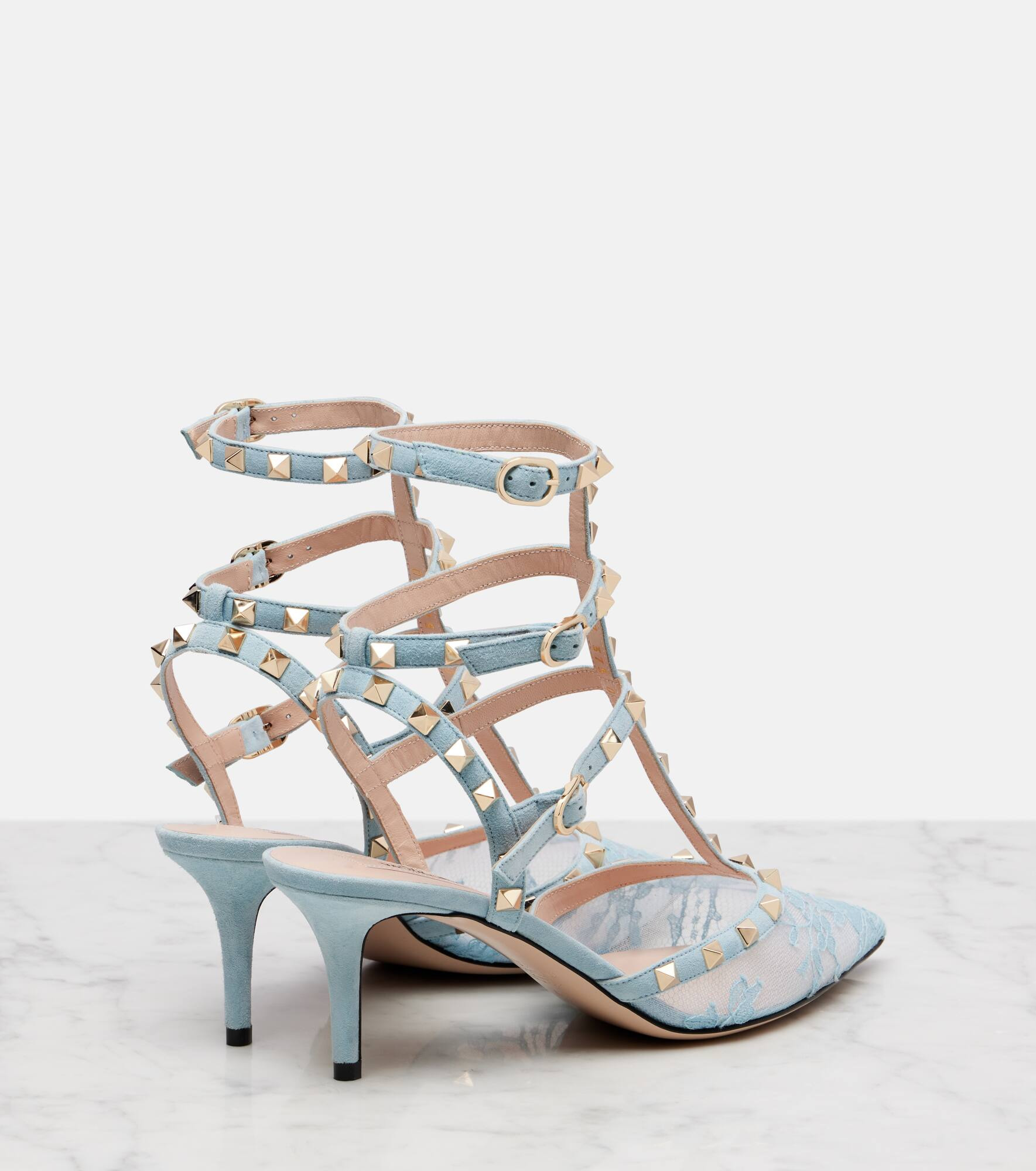 Rockstud 65 lace and leather pumps - 2