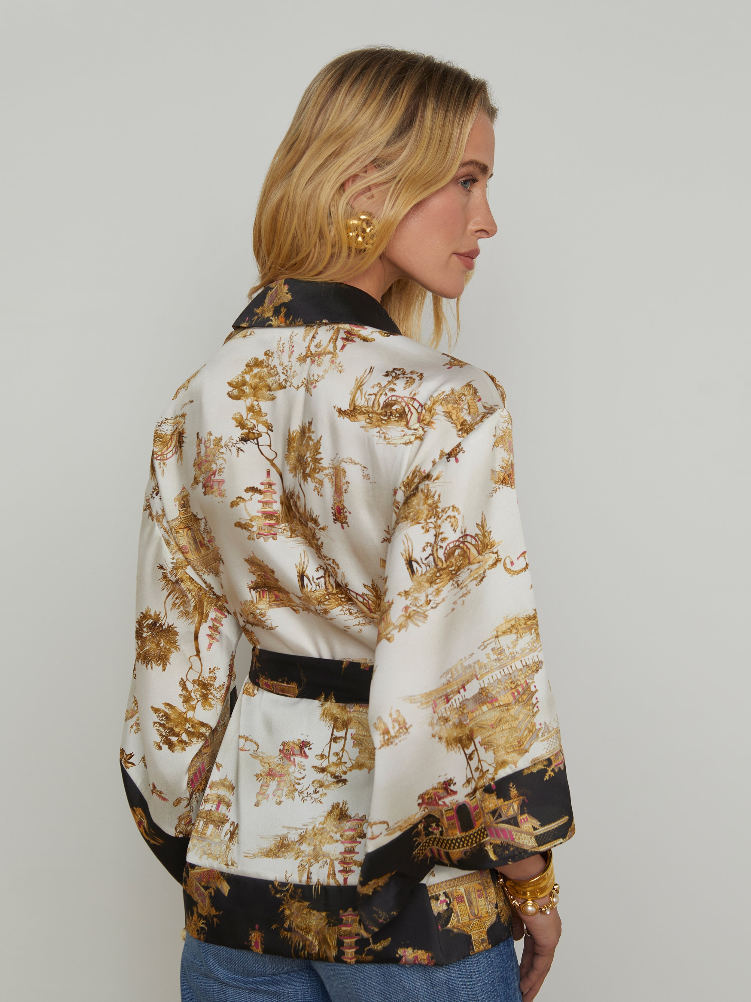 Hinata Satin Wrap Jacket - 4
