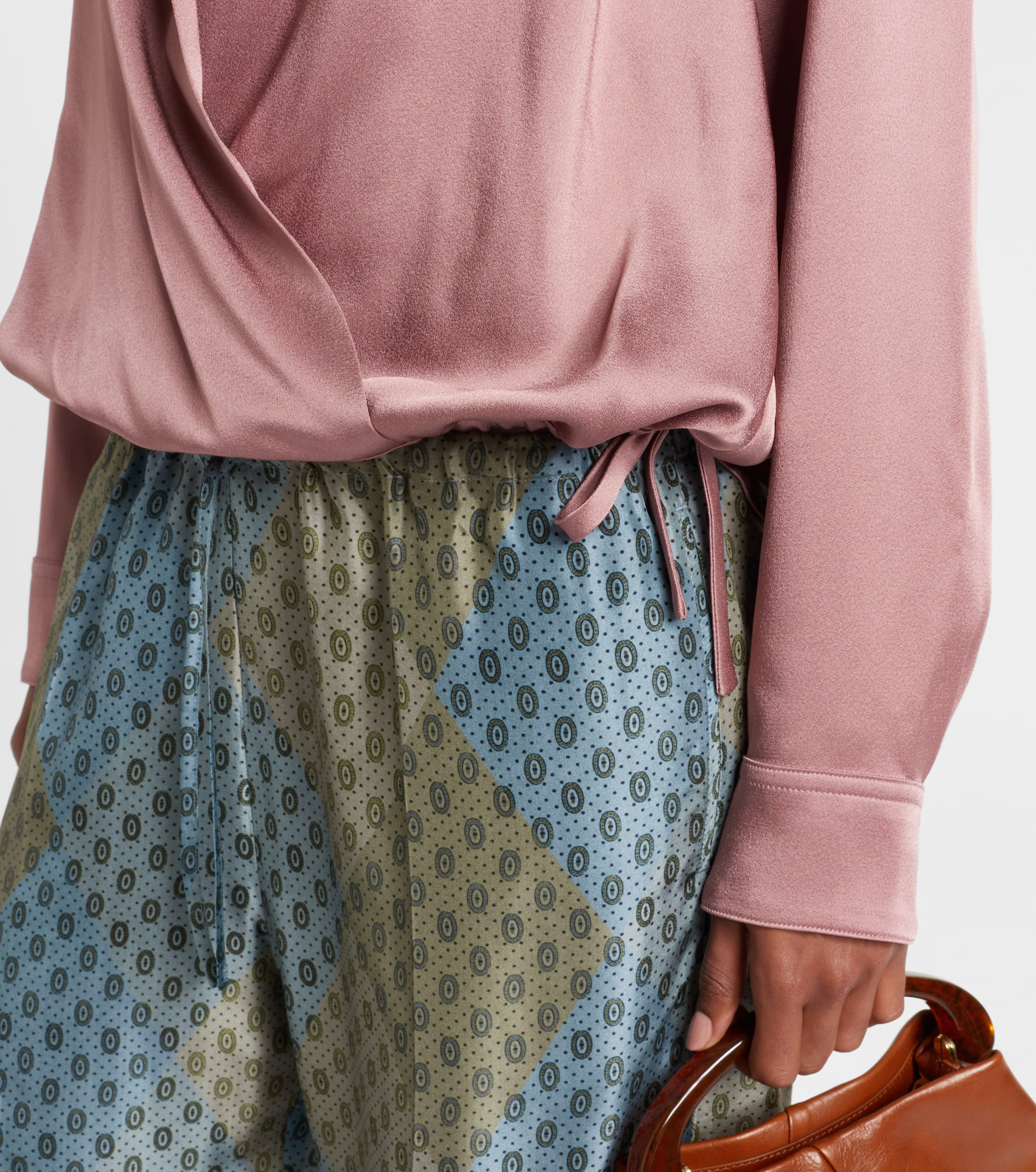 Satin wrap top - 5