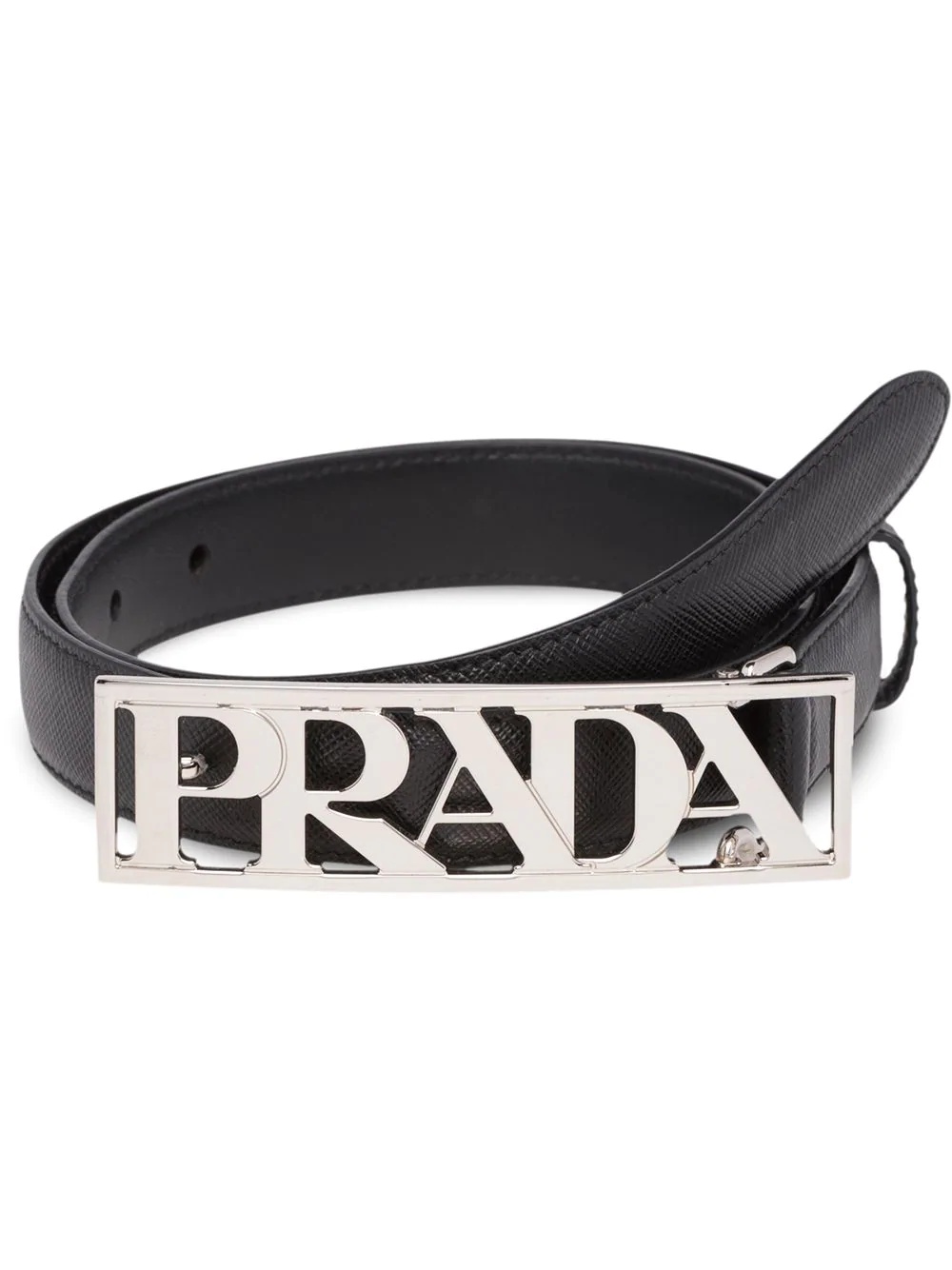 logo-buckle adjustable belt - 1