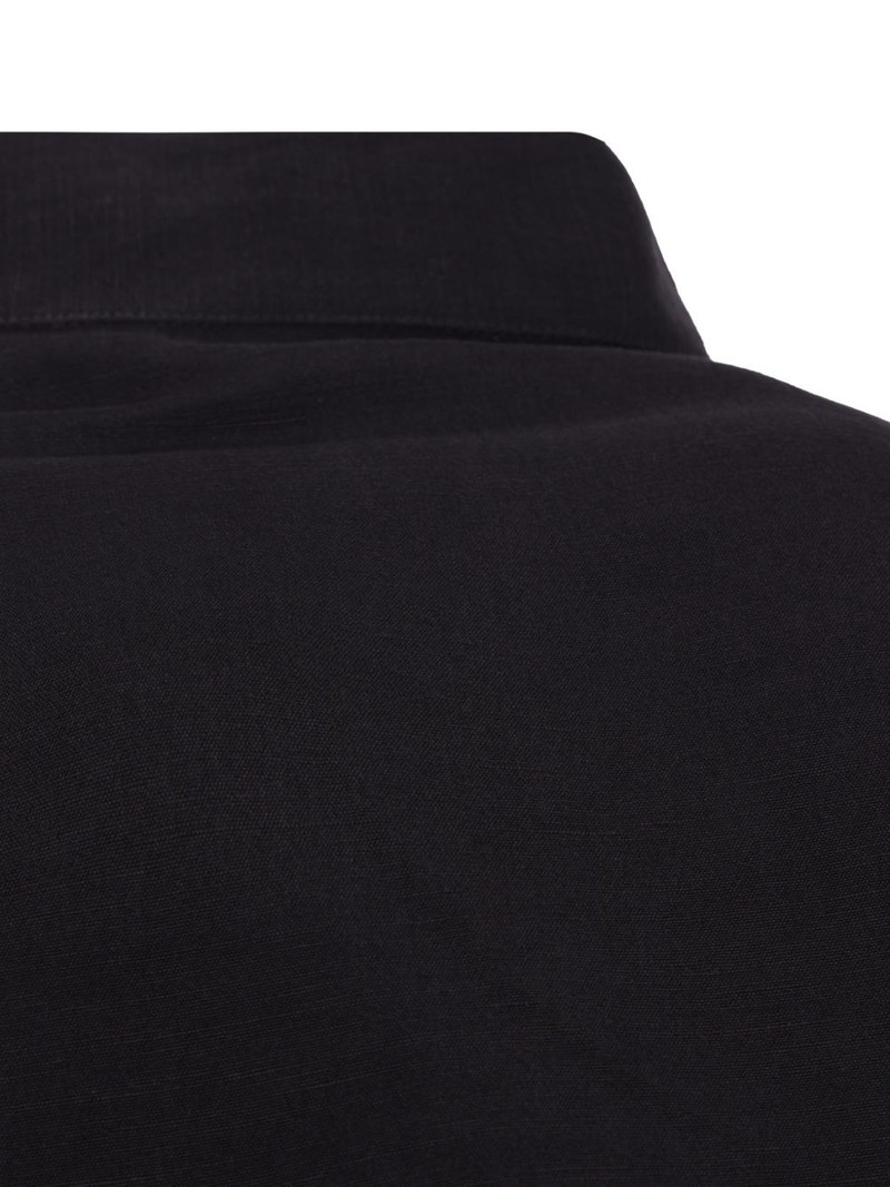 band-collar chest-pocket shirt 4