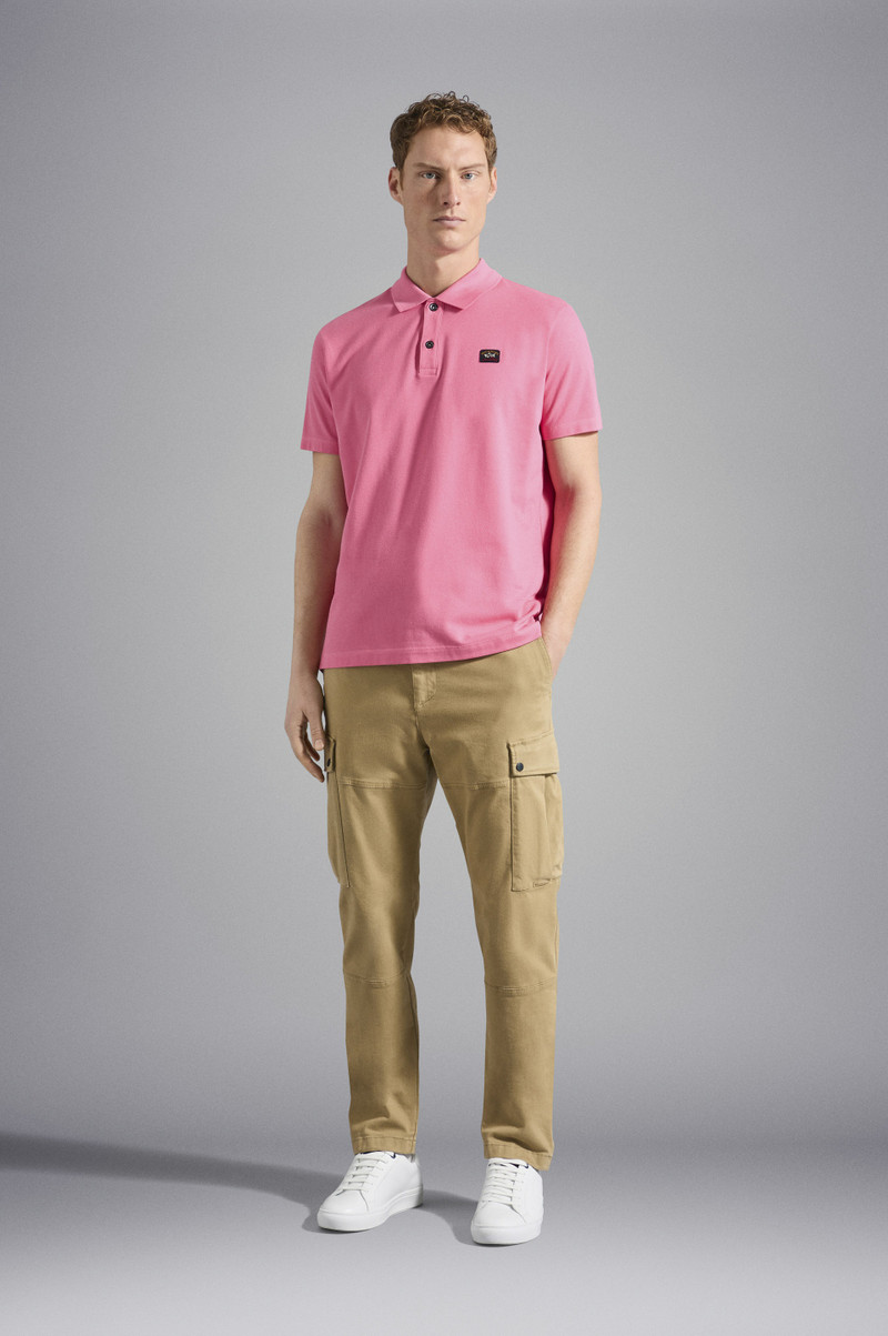 Paul & Shark COTTON PIQUÉ POLO SHIRT WITH ICONIC BADGE outlook