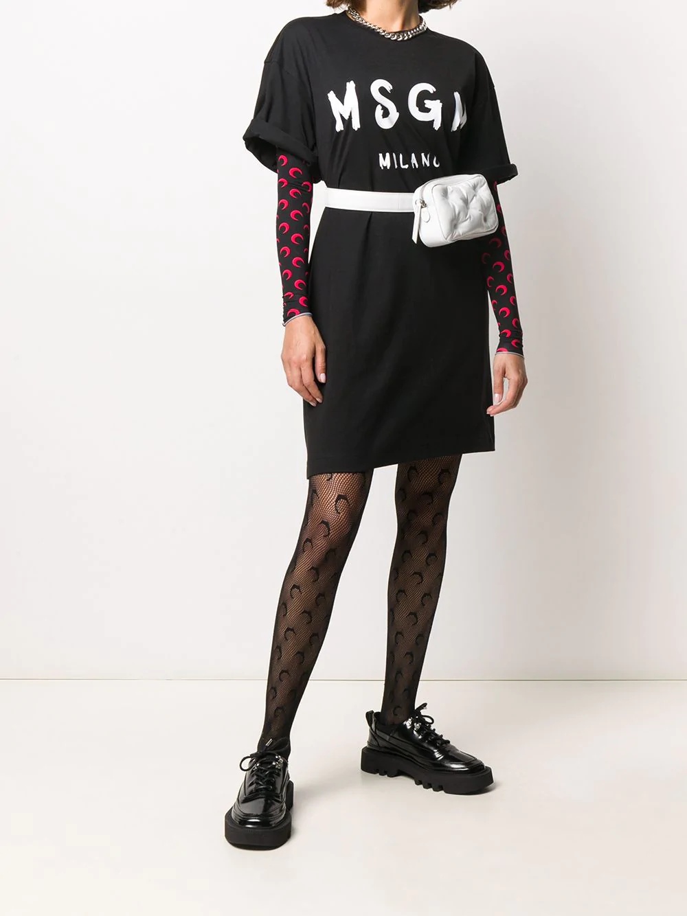 logo-print T-shirt dress - 2