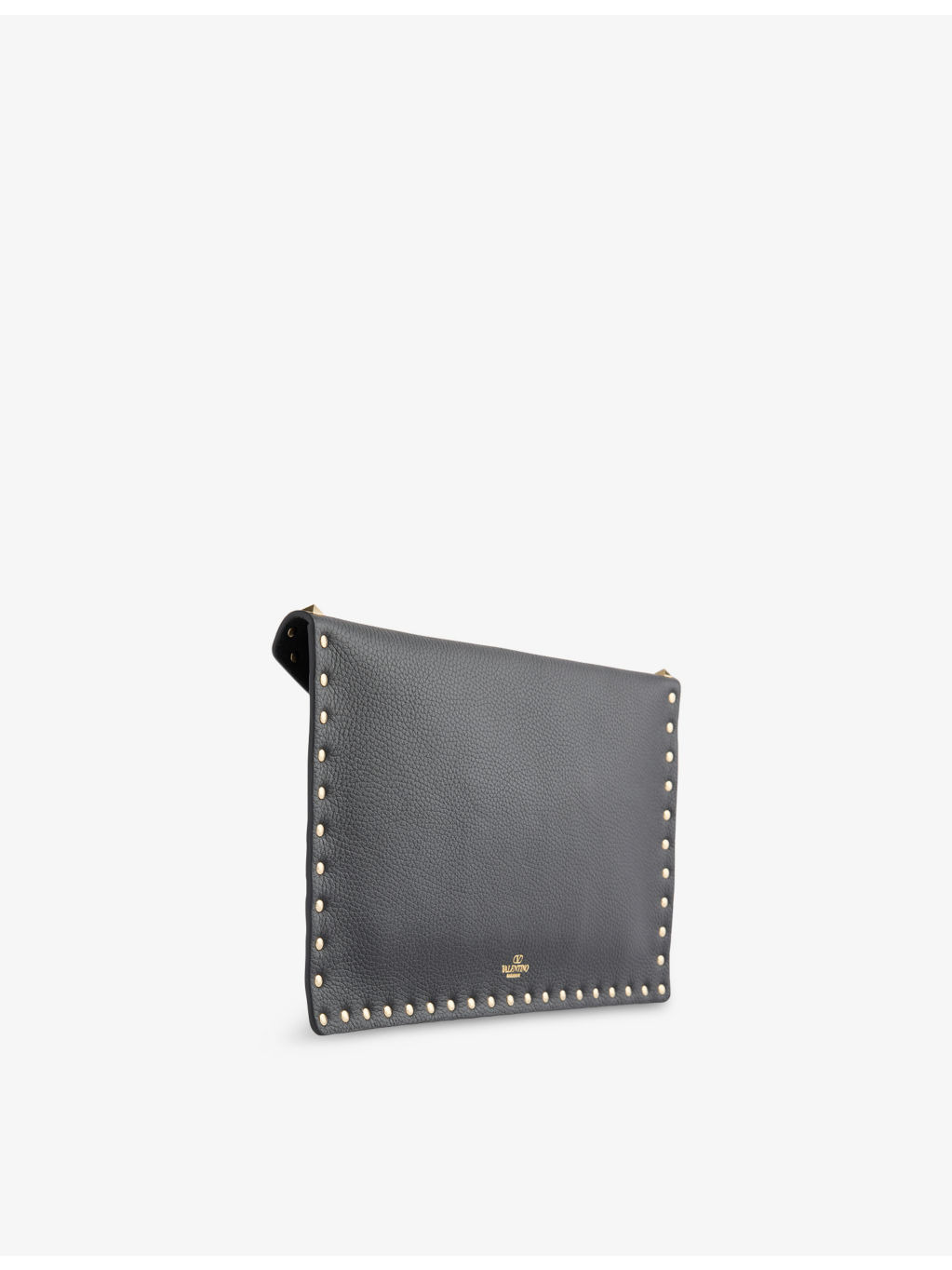 Rockstud Leather Clutch Bag - 4