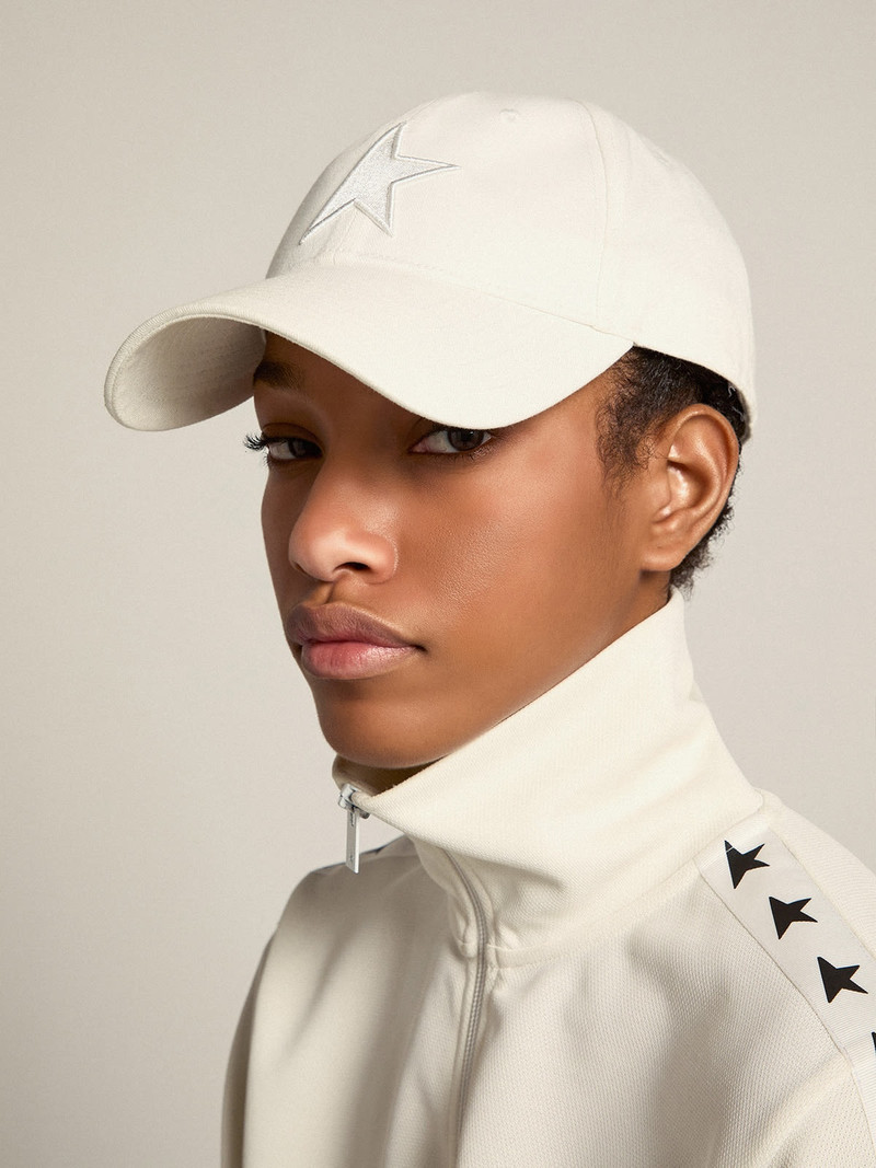 White baseball cap with star 3