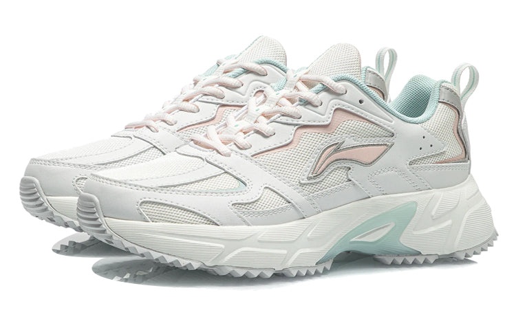 (WMNS) Li-Ning Retro Running Shoes 'White Pink' ARLQ004-5 - 3