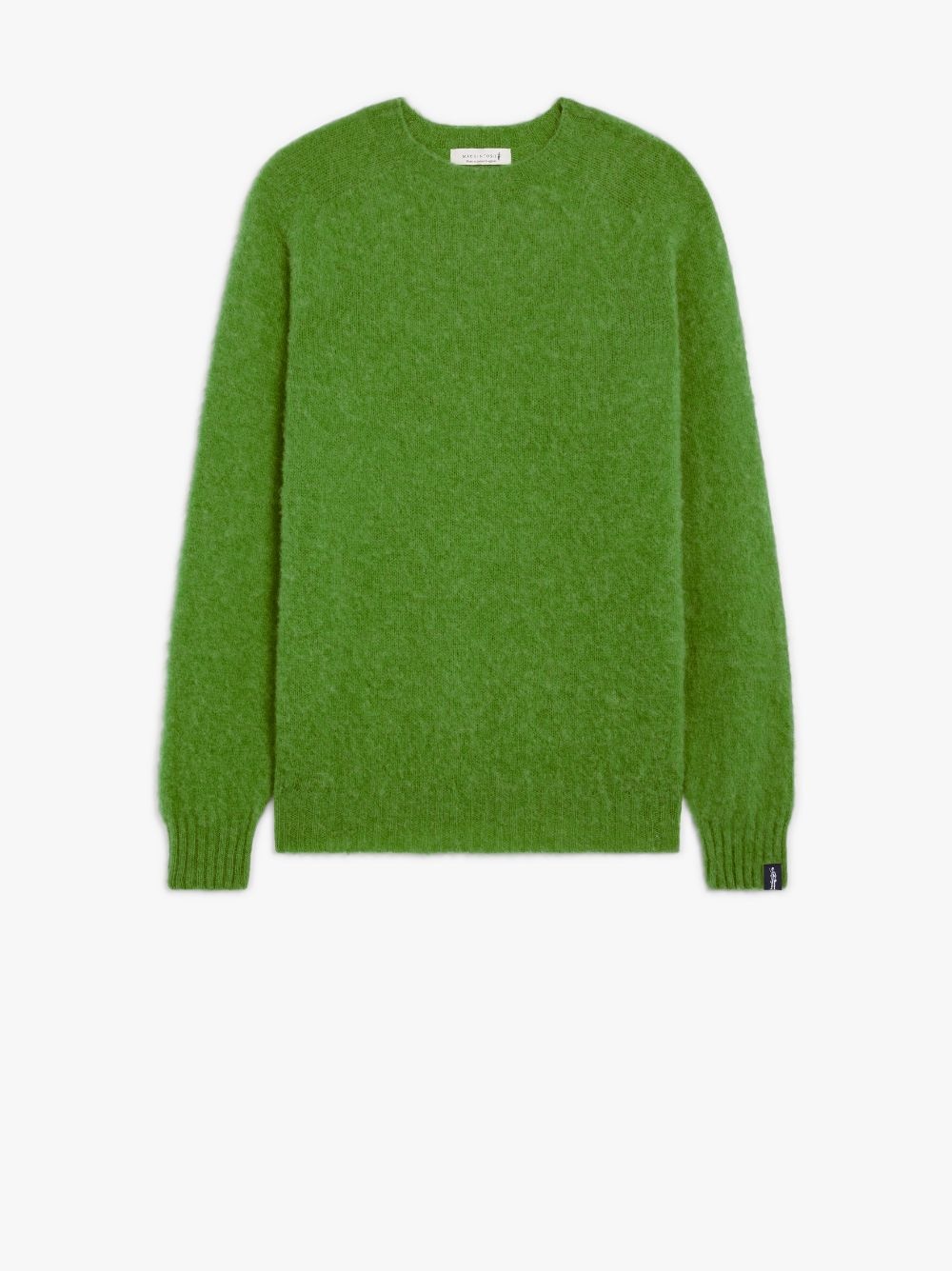 HUTCHINS GREEN WOOL CREW NECK SWEATER - 1