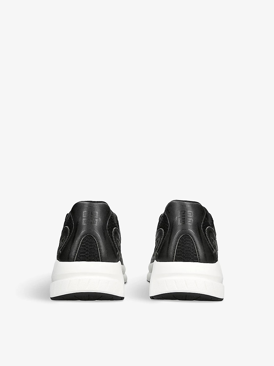 Nfnty-52 faux-leather and mesh low-top trainers - 4