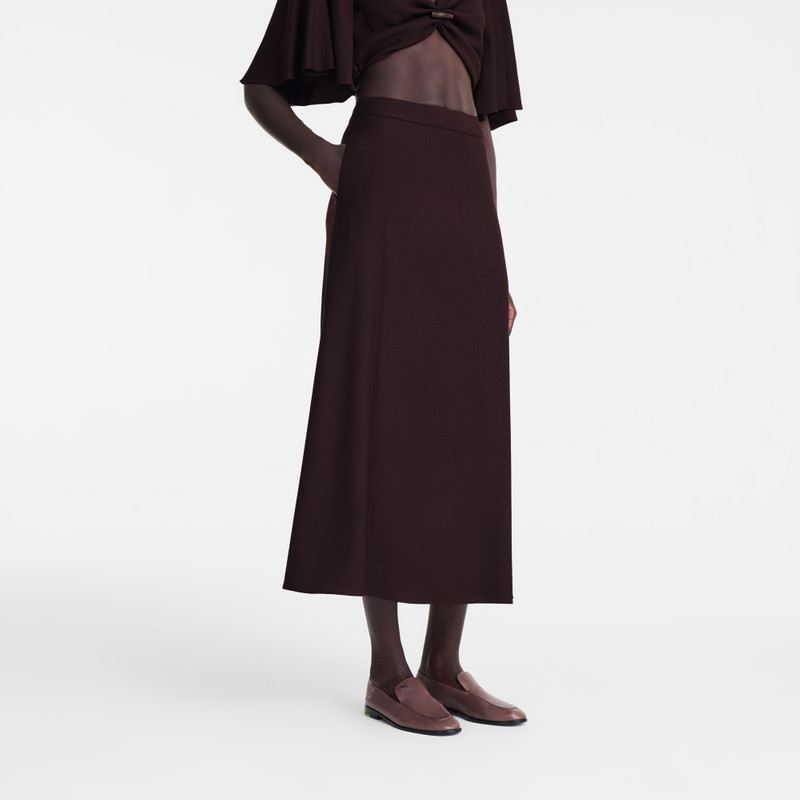 Midi skirt Burgundy - Crepe 4