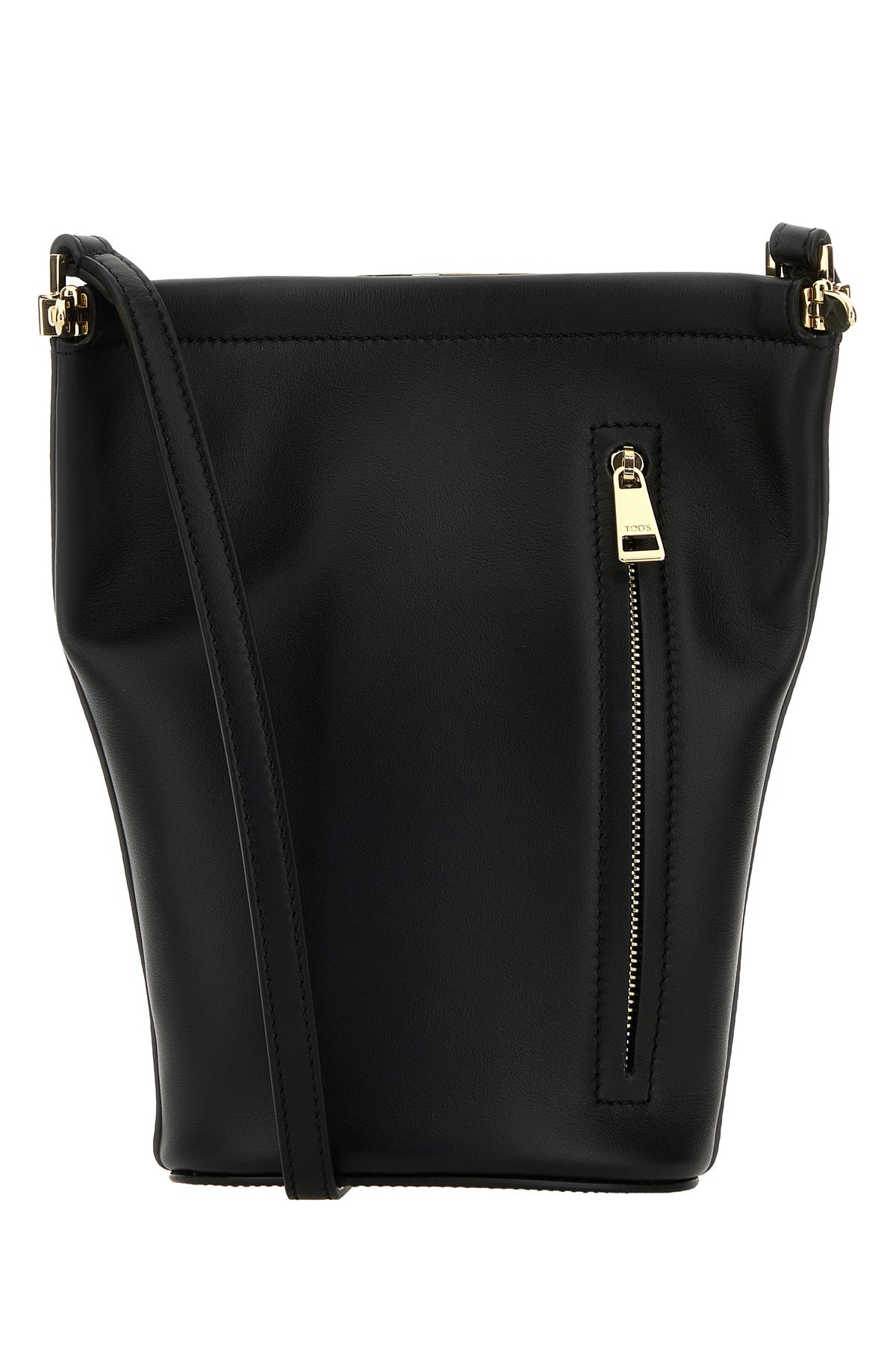 Black leather Magenta bucket bag - 3
