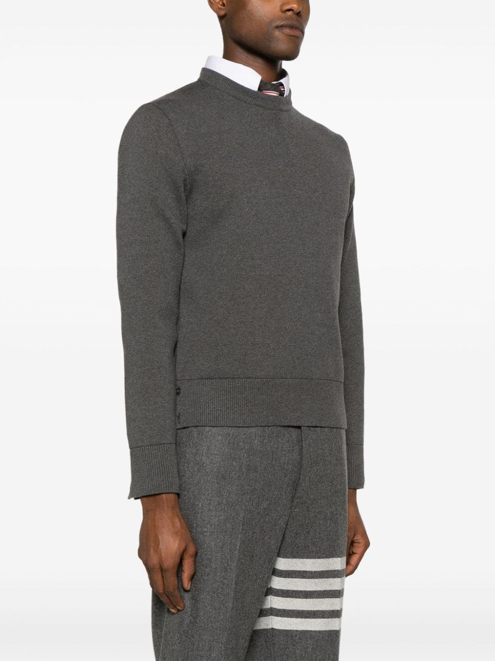 crew-neck cotton sweatshirt - 3