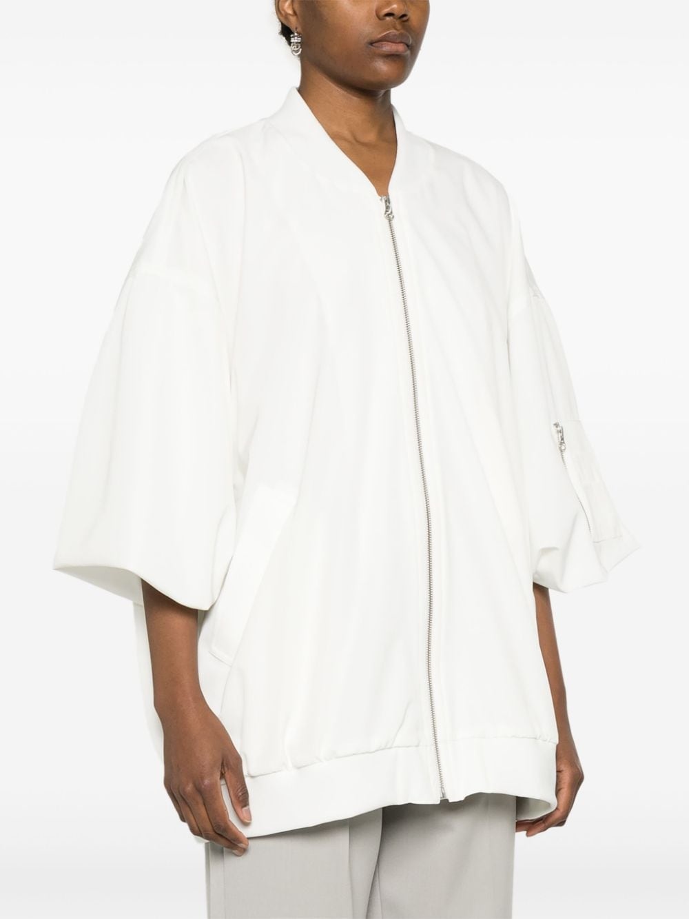 short-sleeve bomber jacket - 3