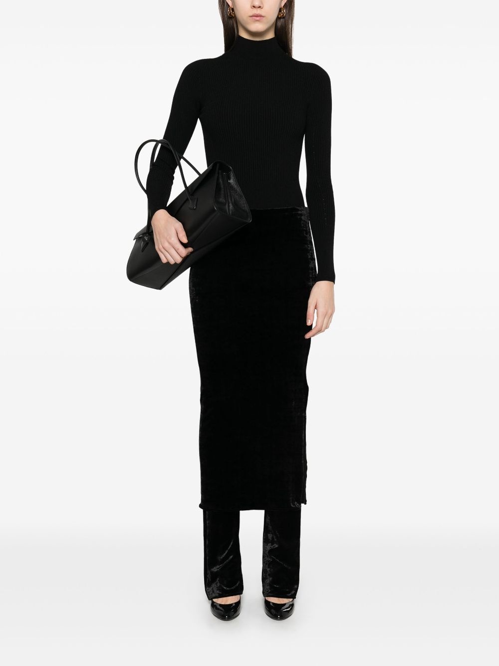 velvet skirt trousers - 2