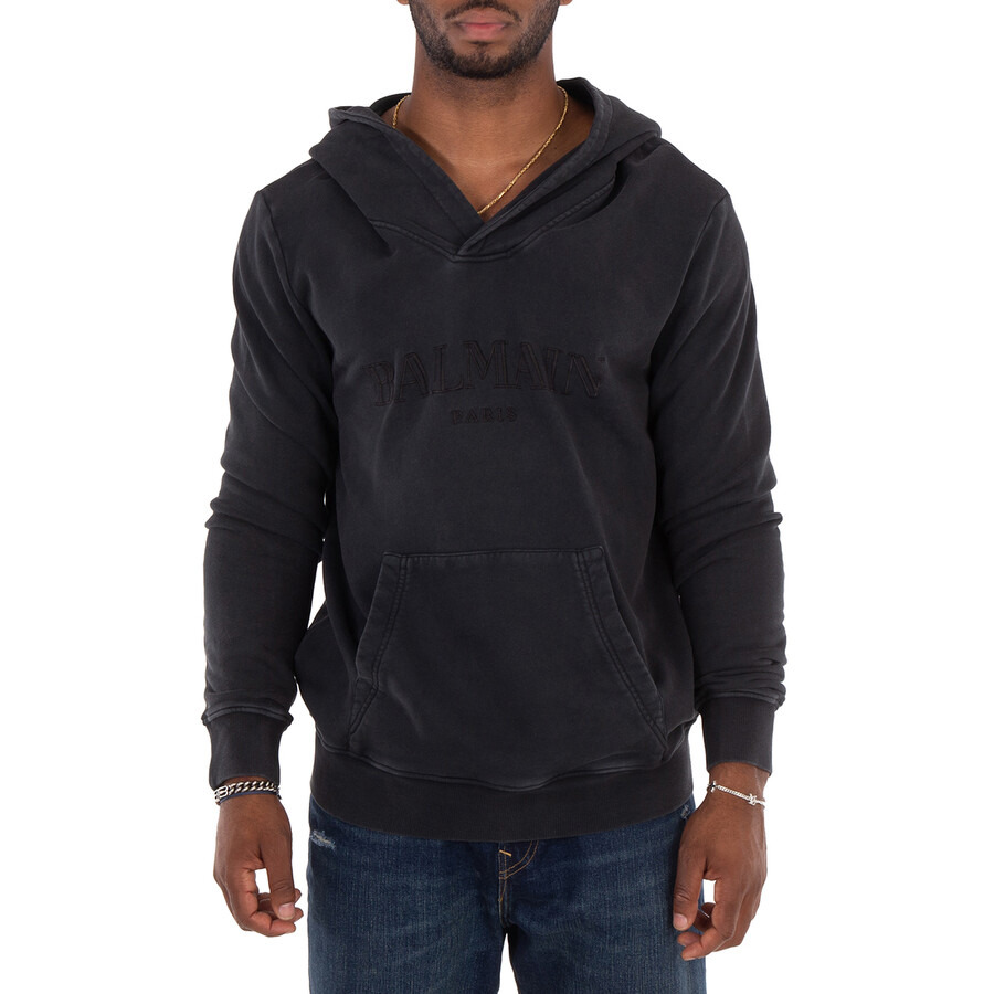 Balmain V-Neck Cotton Hoodie - 3