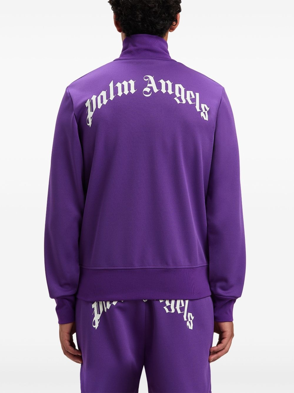 logo-print zip-up track jacket - 5