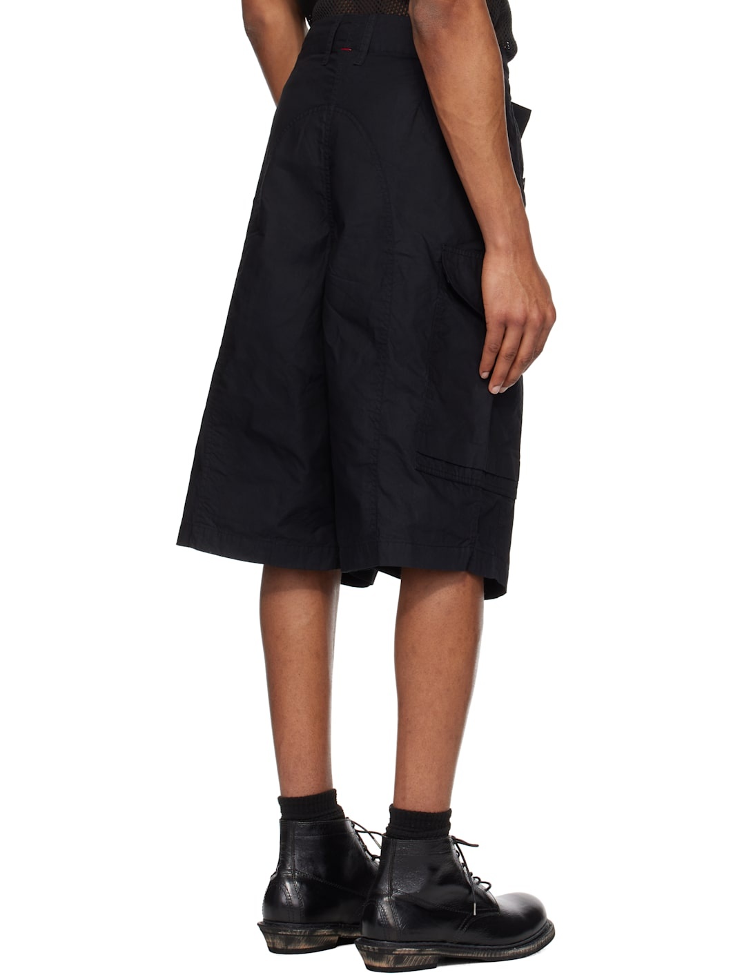 Black Mamo Cargo Shorts - 3