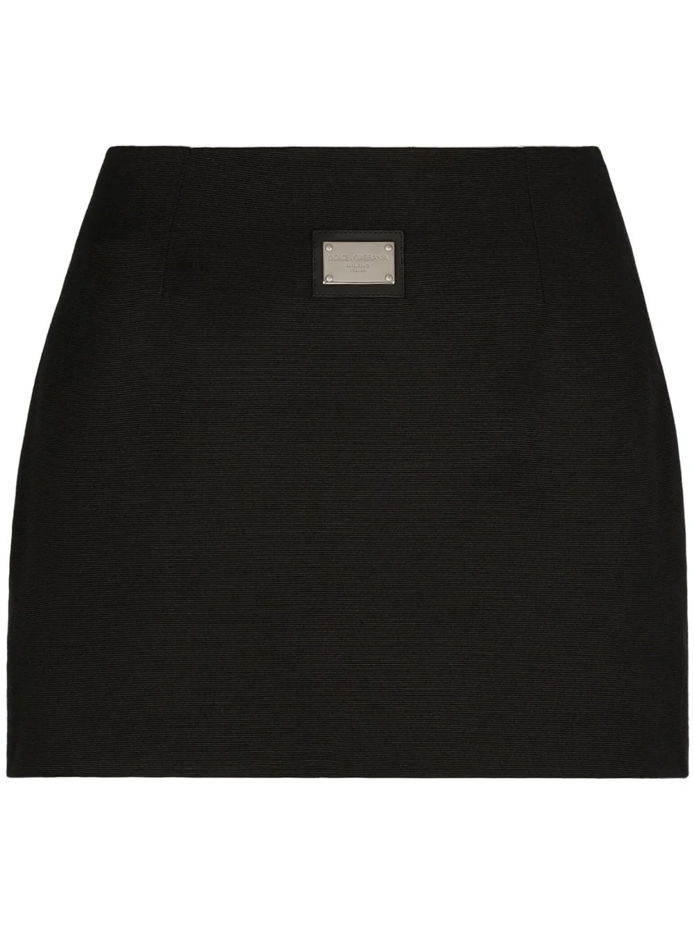 logo-plaque high-waisted miniskirt - 1