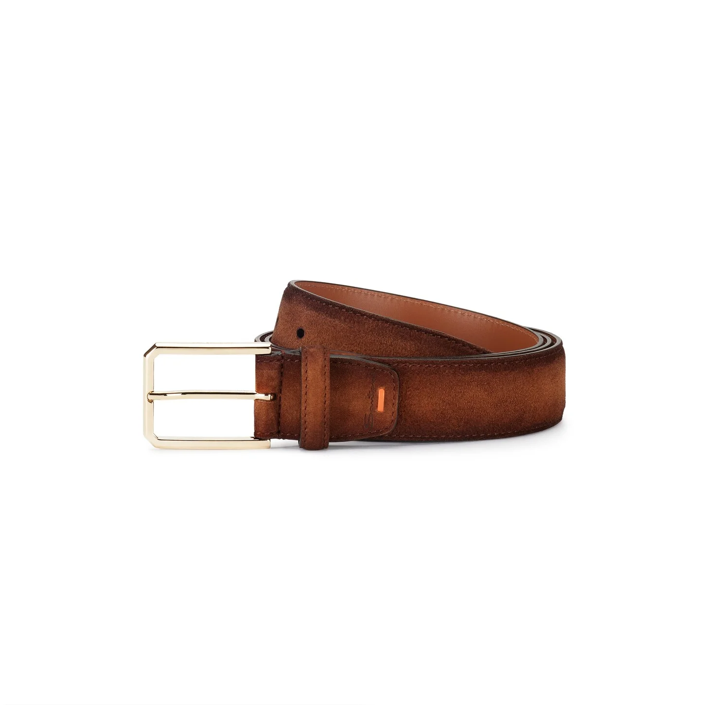 Brown suede adjustable belt - 1