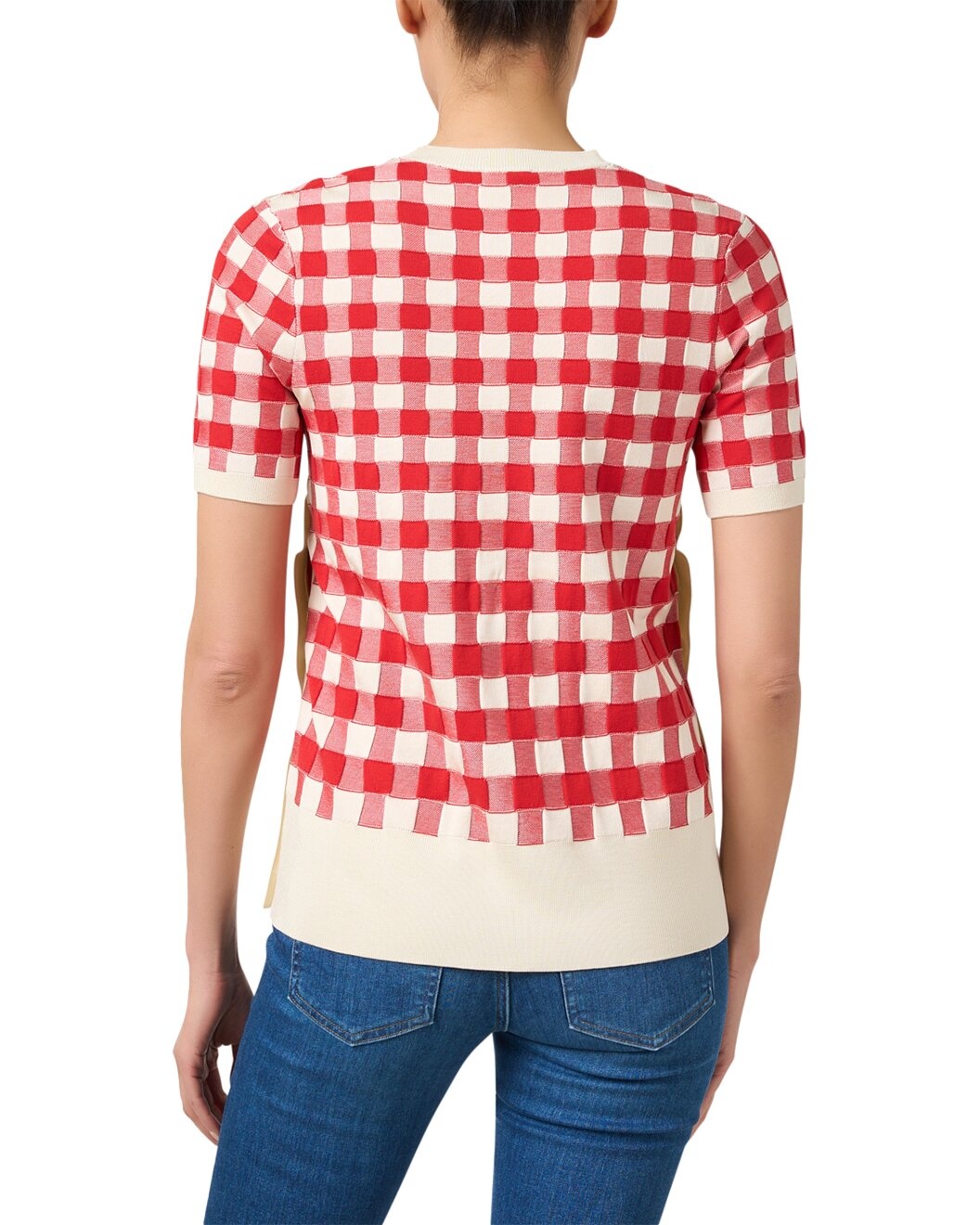 Joseph Gingham Silk-Blend Sweater - 2