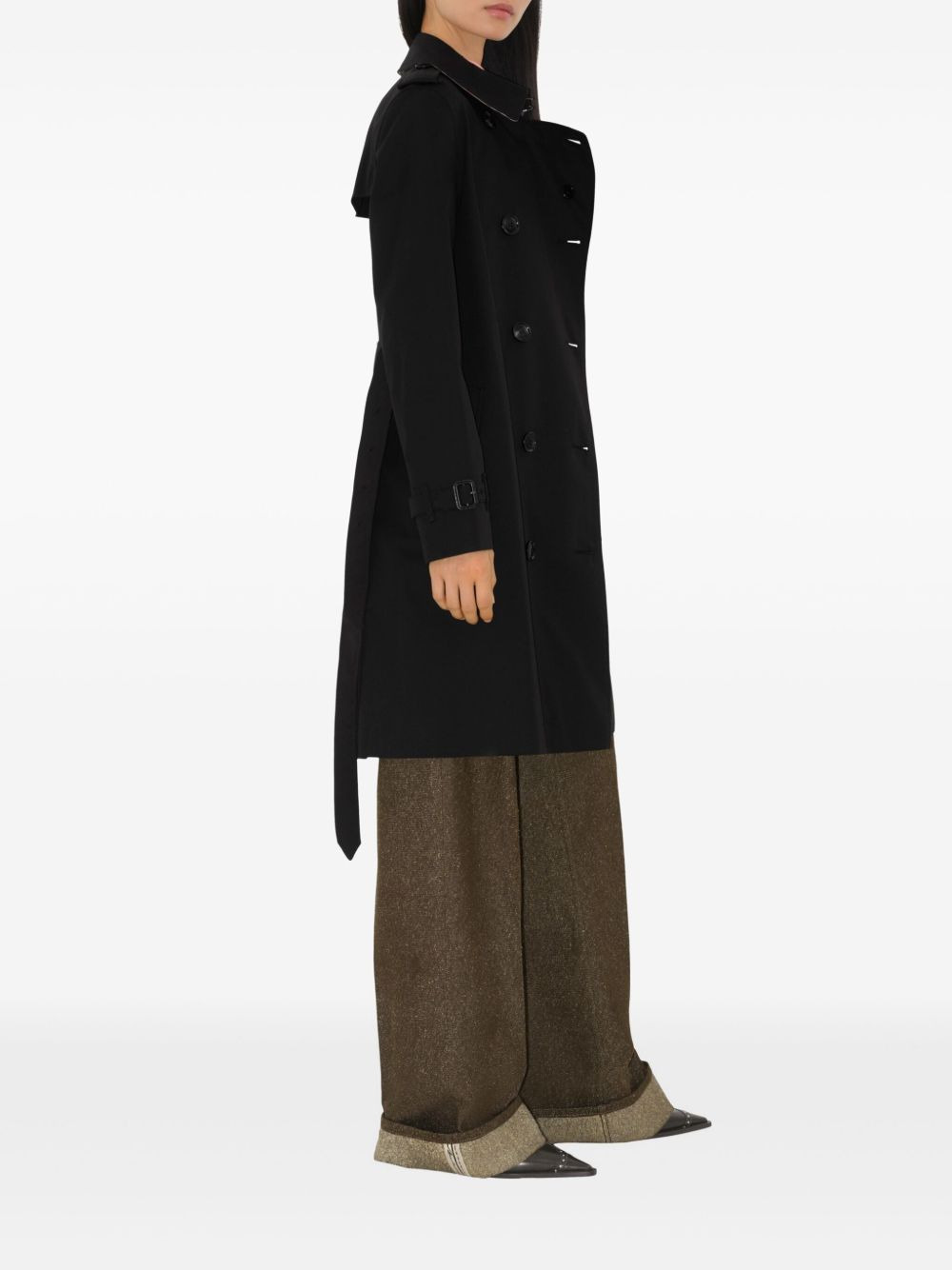 double-breasted cotton coat - 3