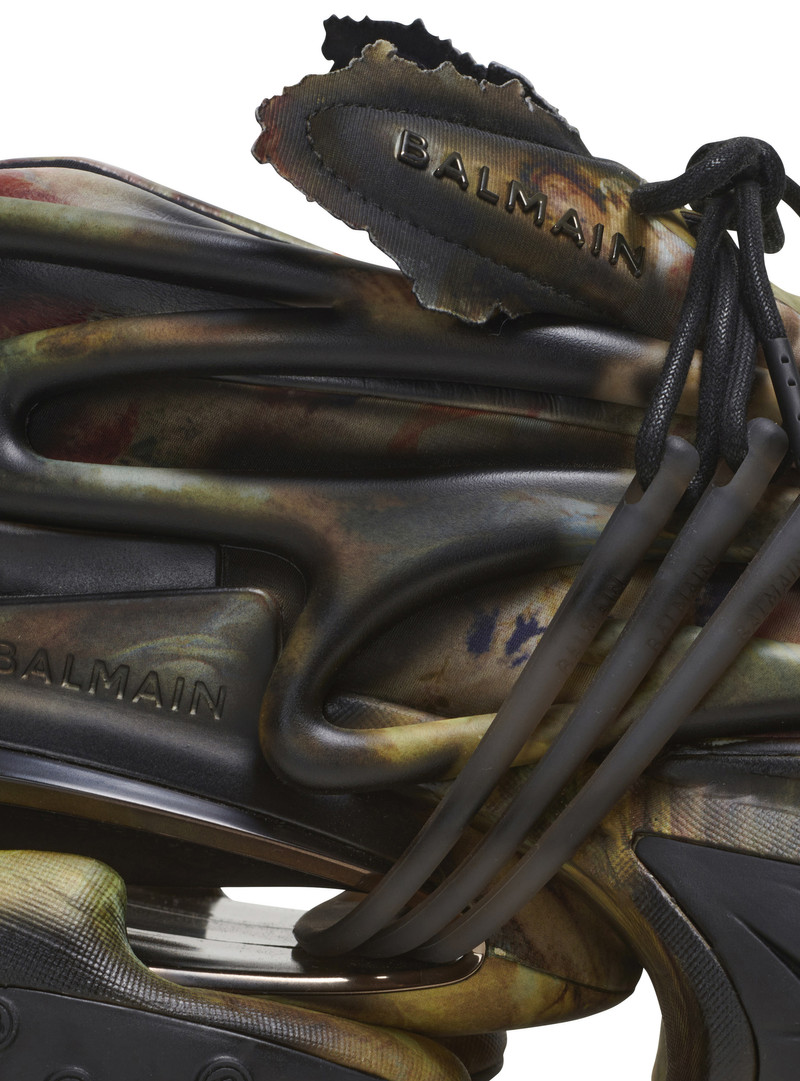 Unicorn trainers in printed neoprene and leather 7