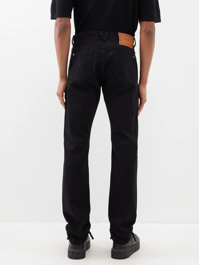Mitchel Medusa-plaque slim-leg jeans - 5