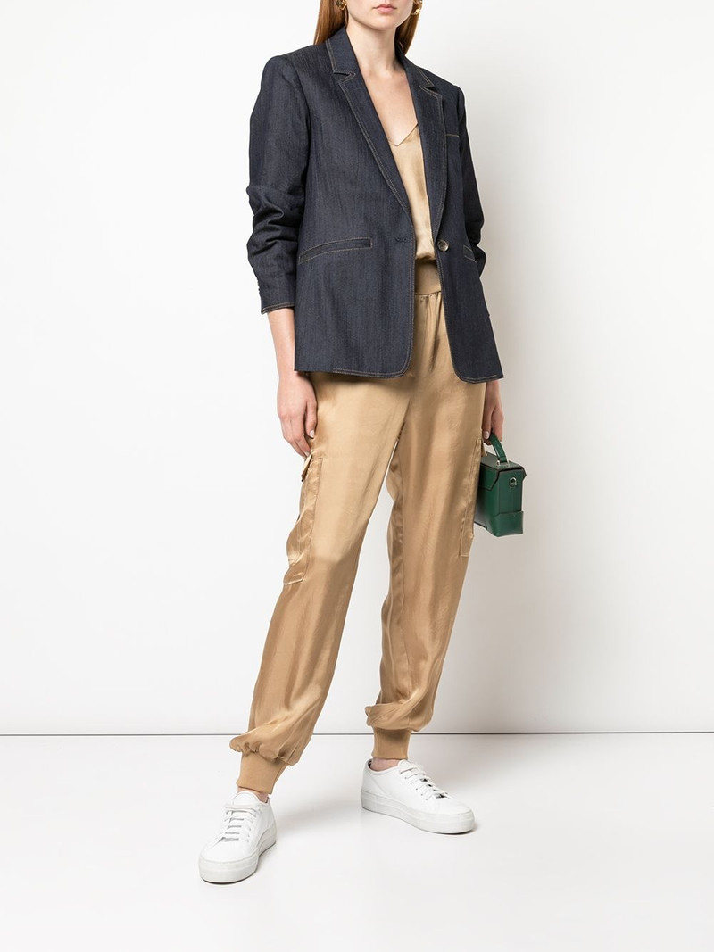 Cinq à Sept Khloe single breasted denim blazer outlook