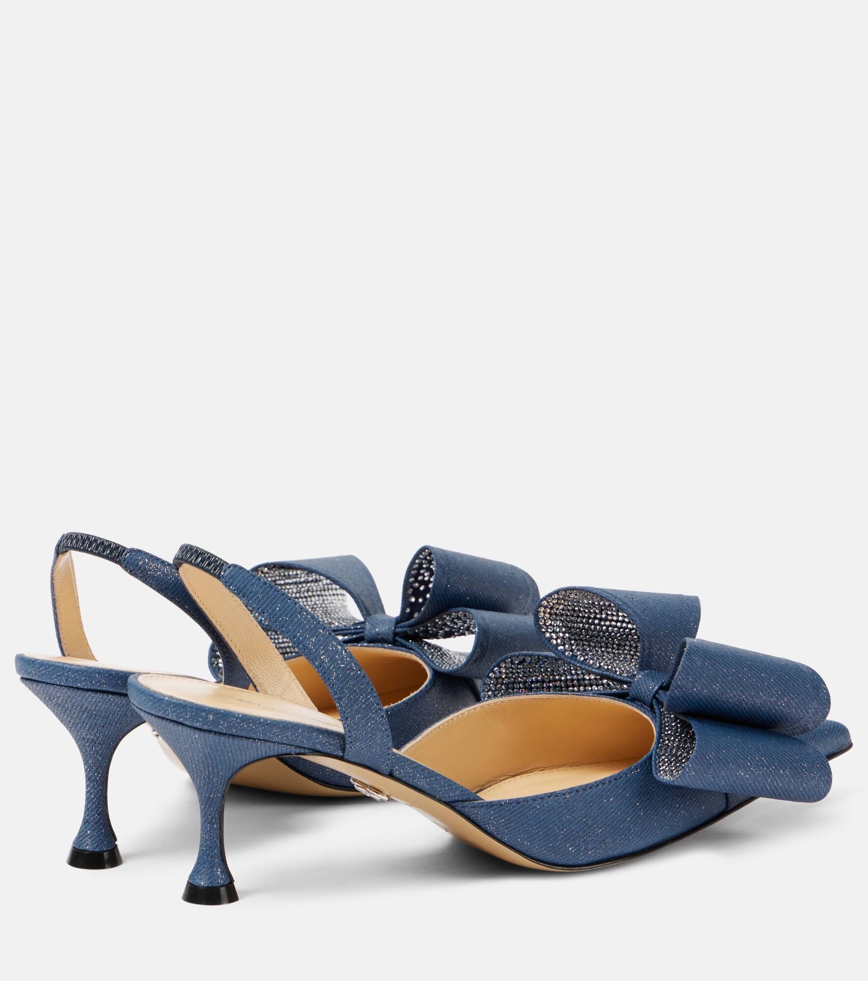 Le Cadeau 65 denim slingback pumps - 2