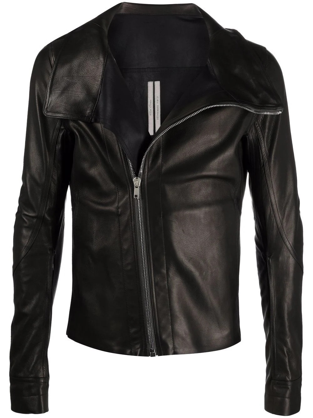 asymmetric leather jacket - 1