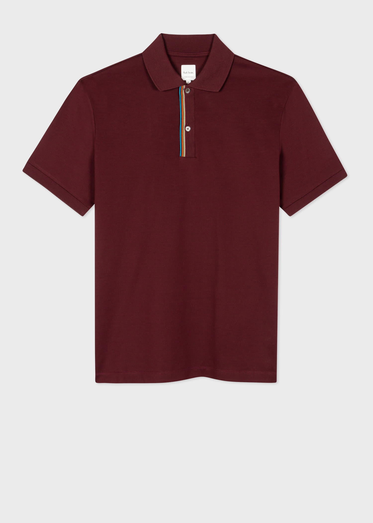 'Signature Stripe' Trim Polo Shirt - 1
