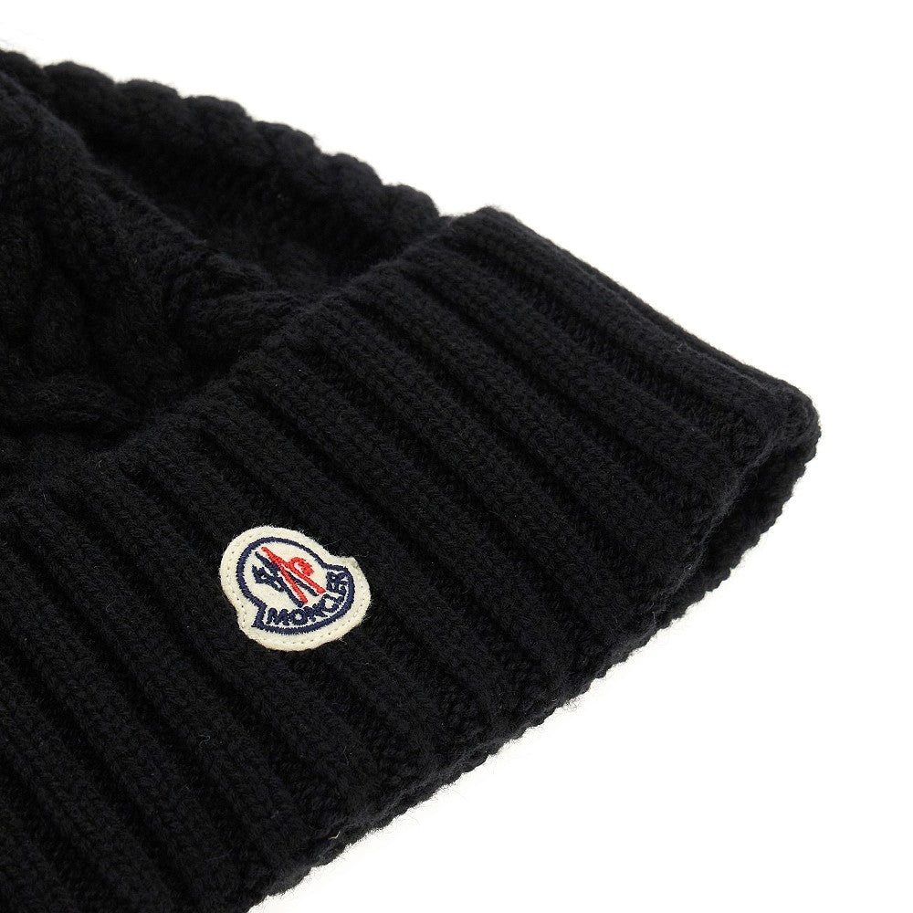 WOOL AND CASHMERE BEANIE HAT WITH POMPOM - 3