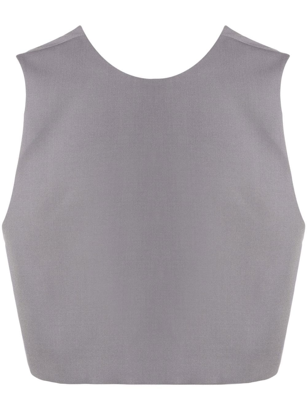 sleeveless cropped vest - 1