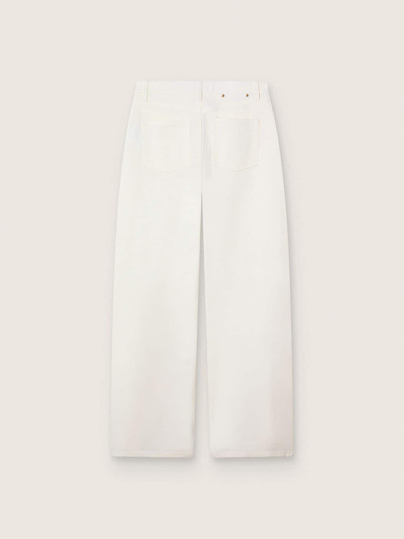Golden Goose Golden women’s boyfriend jeans in optical white bull denim outlook