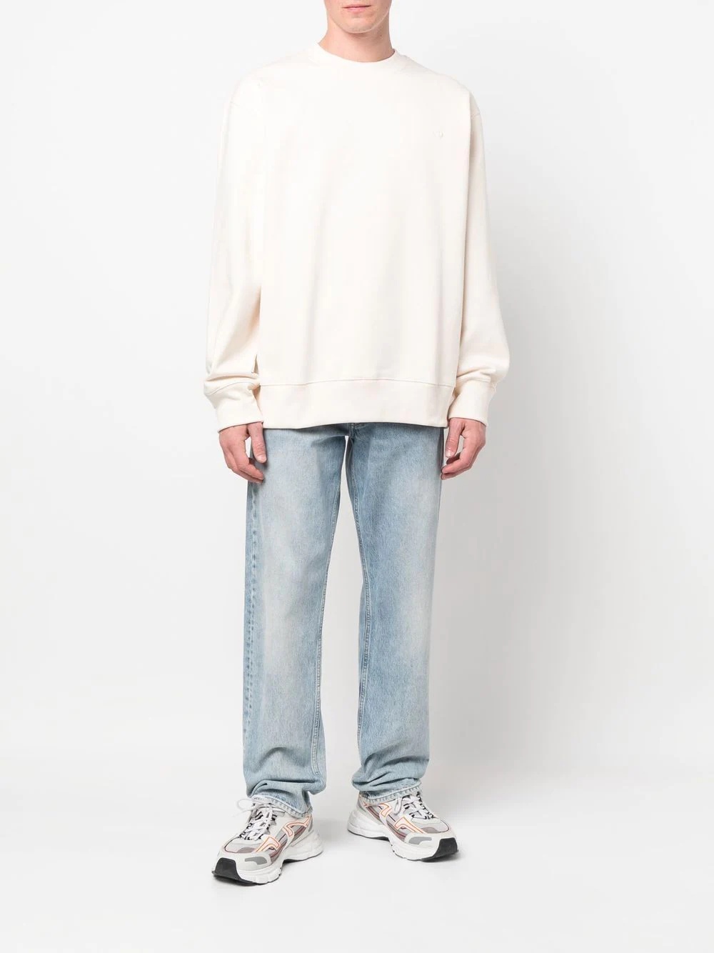 ribbed-trim cotton sweatshirt - 2