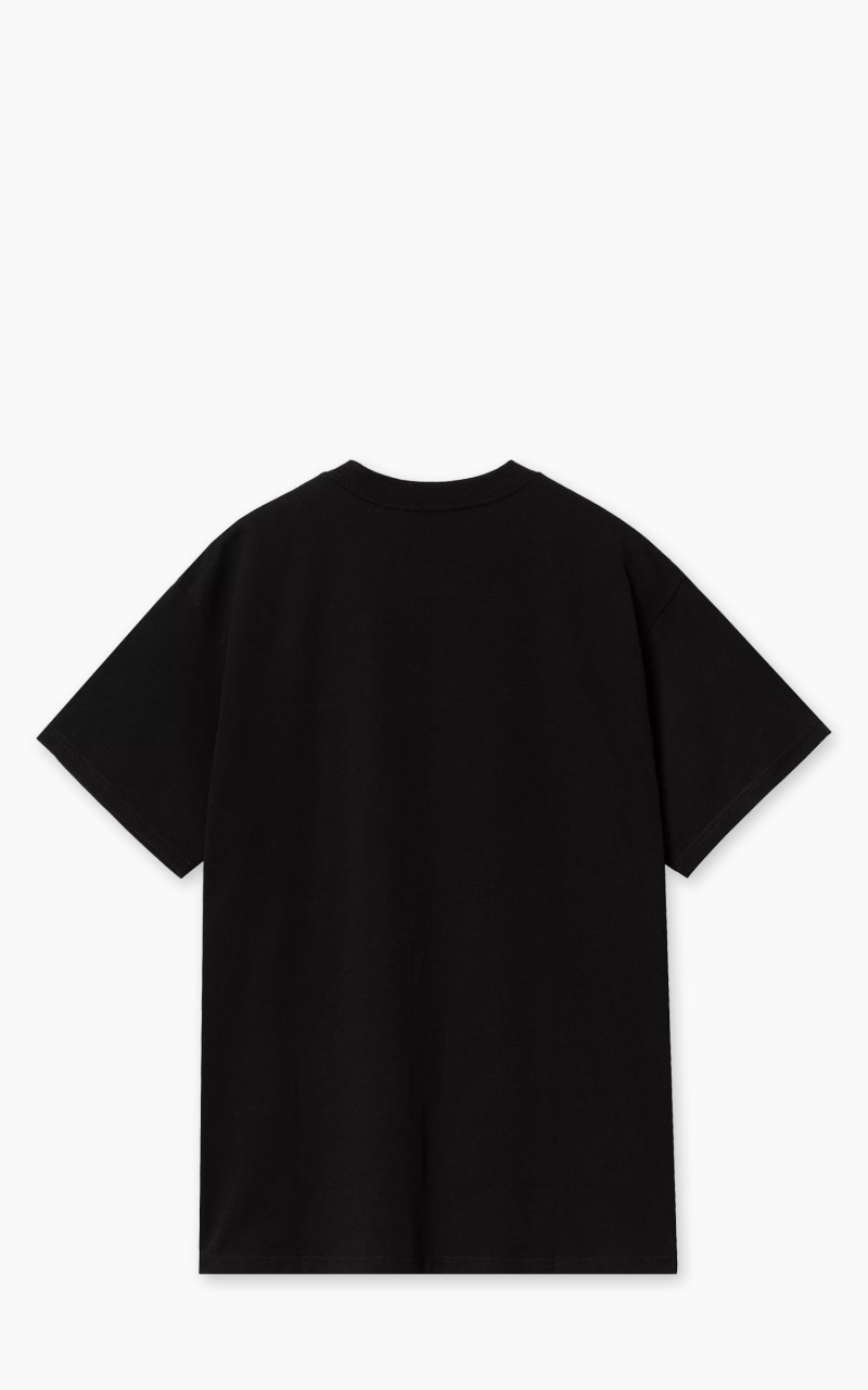 S/S SCRIPT EMBROIDERY T-SHIRT BLACK/WHITE - 3