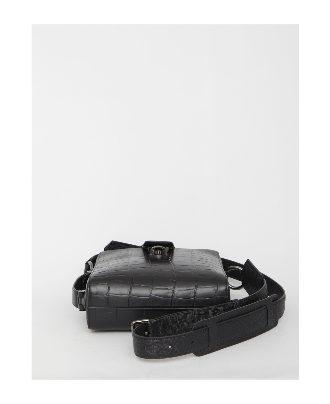 Four-stitch Leather Shoulder Bag - 3
