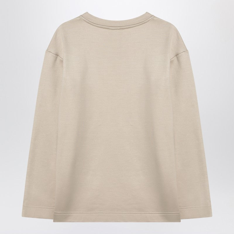 Max Mara Beige Sweatshirt In Silk Blend Women - 2