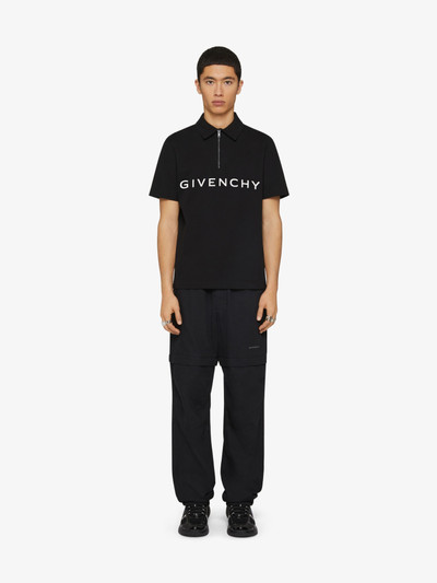Givenchy GIVENCHY ARCHETYPE ZIPPED POLO SHIRT IN COTTON outlook