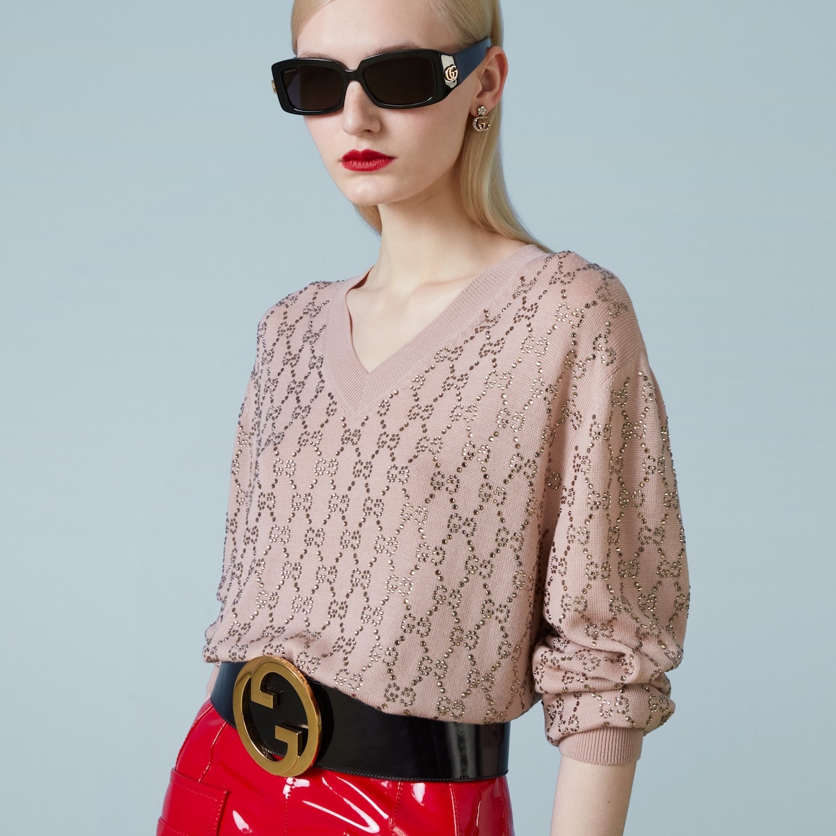 GG crystal fine wool sweater - 3